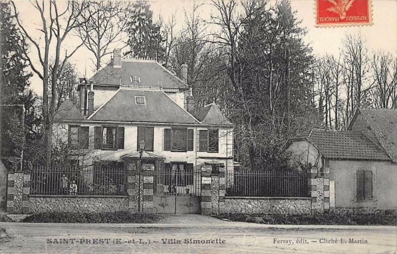 Carte postale ancienne Saint Prest Villa Simonette à Saint-Prest
