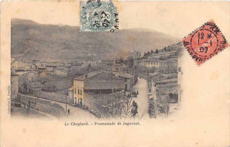 Carte postale ancienne Le Cheylard Promenade De Jagornat au Cheylard