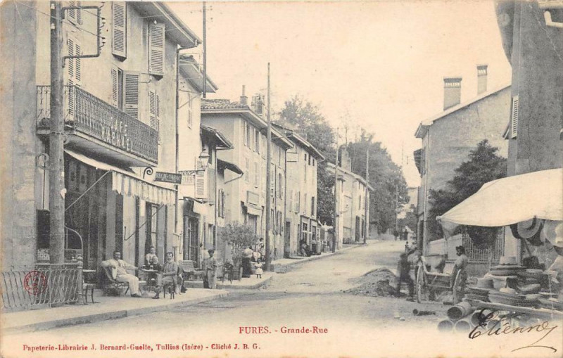 Carte postale ancienne Fures Grande Rue (dos non divisé)