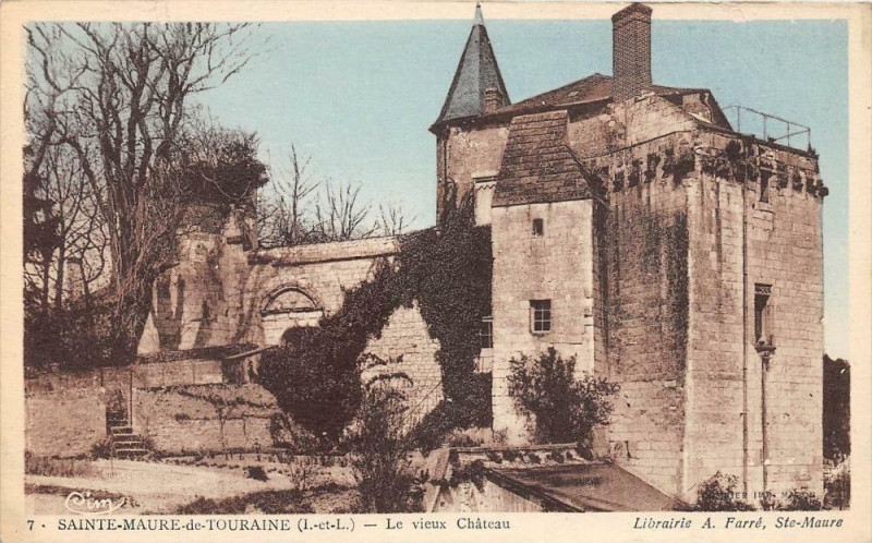 Carte postale ancienne Sainte Maure De Touraine Le Vieux Chateau (pas courante à Sainte-Maure-de-Touraine