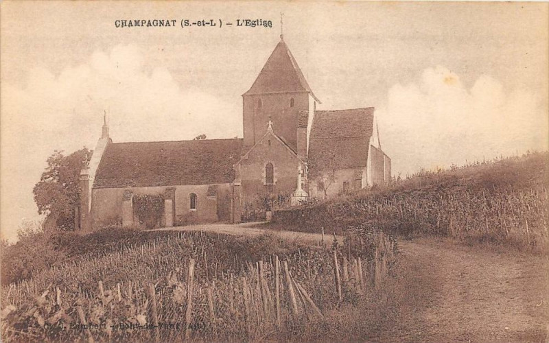 Carte postale ancienne Champagnat L'Eglise à Champagnat