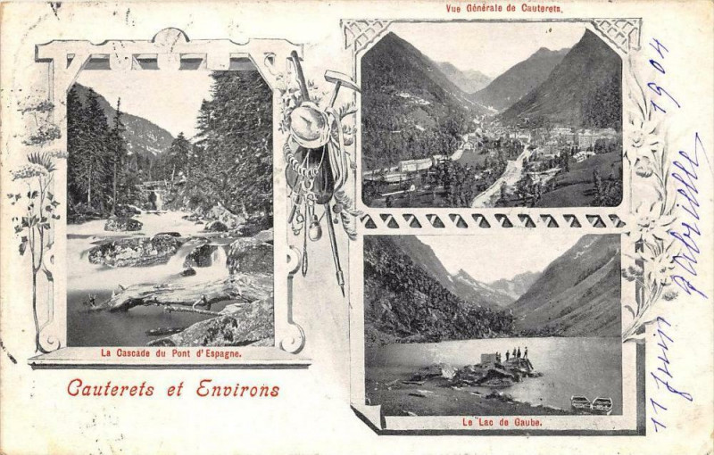 Carte postale ancienne Cauterets Et Ses Environs (dos non divisé) à Cauterets