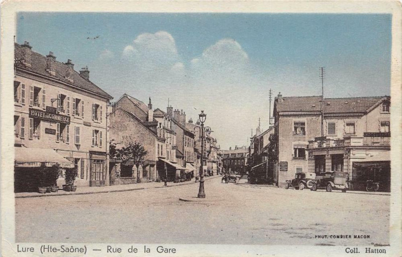 Carte postale ancienne Lure La Rue De La Gare à Lure