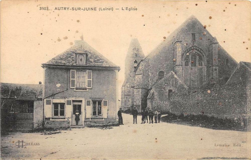 Carte postale ancienne Autry Sur Juine L´EGLISE