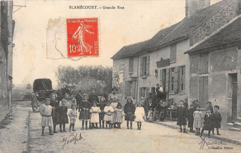 Carte postale ancienne Blamecourt Grande Rue