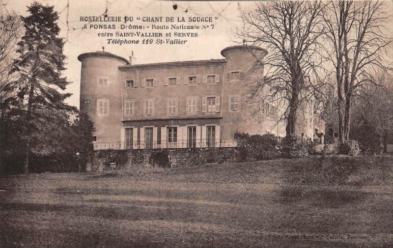 Carte postale ancienne Hostellerie Du Chant De La Source A Ponsas à Ponsas