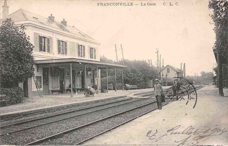 Carte postale ancienne La Gare à Franconville