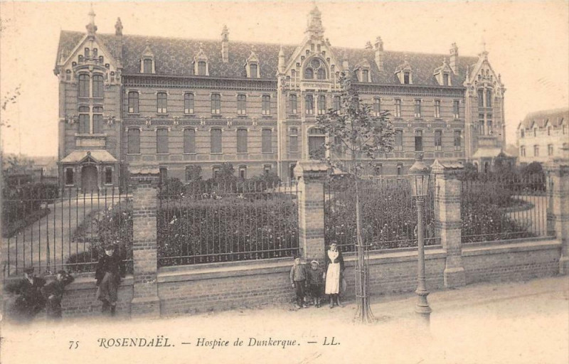 Carte postale ancienne Rosendael Hospice De Dunkerque (dos non divisé) à Dunkerque