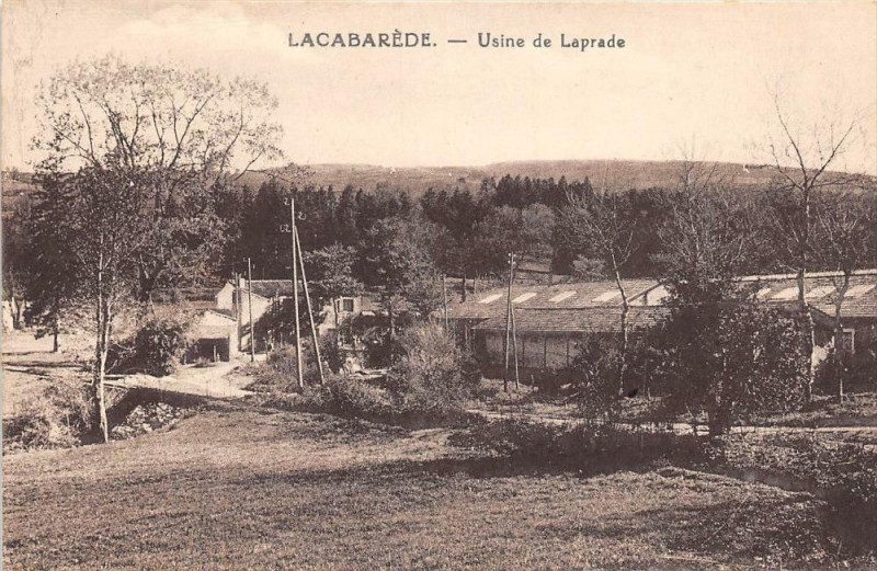Carte postale ancienne Lacabarede Usine De Laprade à Lacabarède