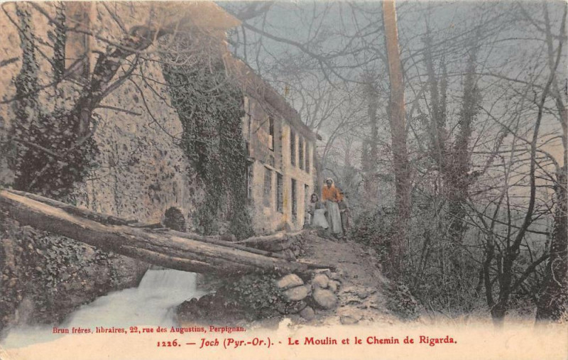 Carte postale ancienne Joch Le Moulin Et Le Chemin De Rigarda à Joch