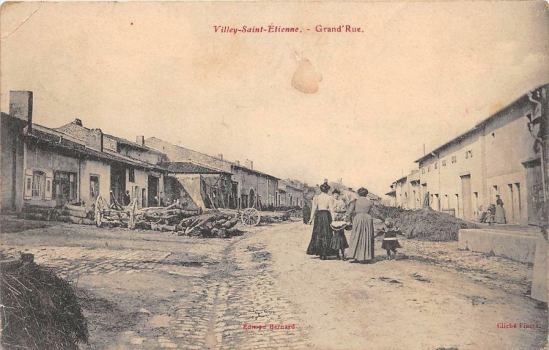 Carte postale ancienne Villey Saint Etienne GRAND´RUE