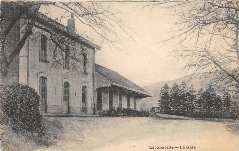 Carte postale ancienne Lacabarede La Gare (cpa pas courante à Lacabarède