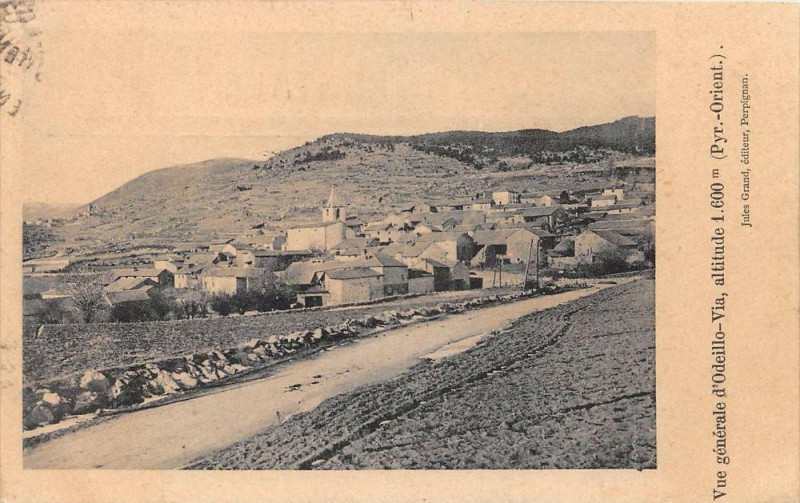 Carte postale ancienne Vue Generale D'Odeillo à Llo