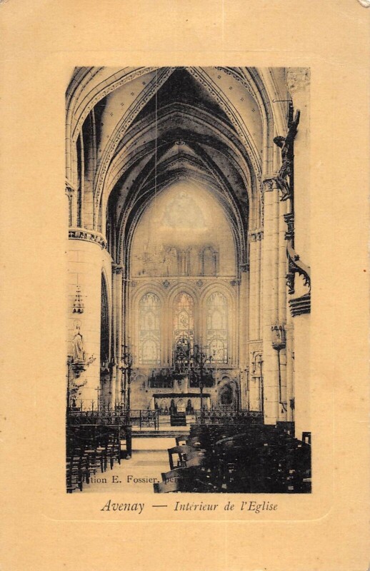 Carte postale ancienne Avenay Interieur De L'Eglise