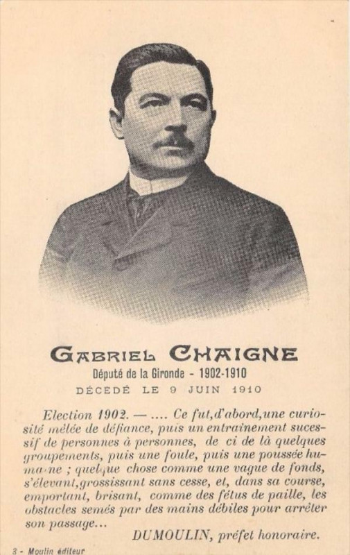 Carte postale ancienne Gabriel Chaigne Depute De La Gironde