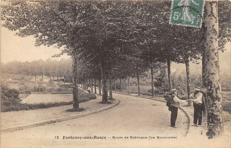 Carte postale ancienne Fontenay Aux Roses Route De Robinson La Rencontre à Fontenay-aux-Roses