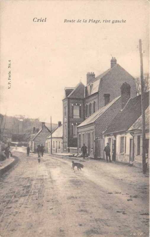 Carte postale ancienne Criel Route De La Plage Rive Gauche