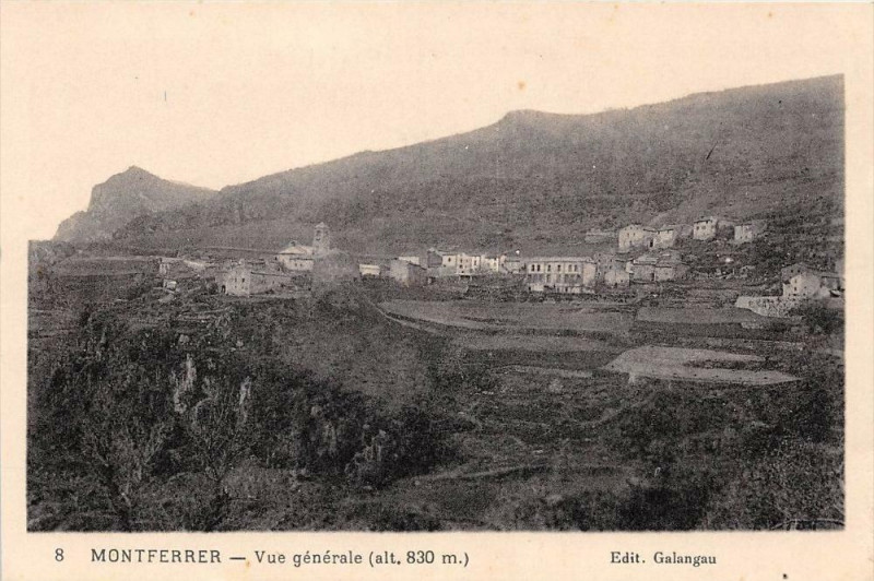Carte postale ancienne Montferrer Vue Generale à Montferrer
