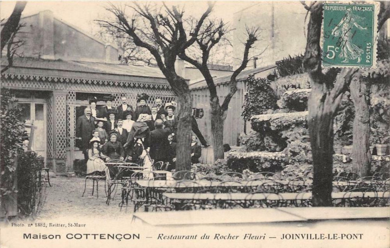 Carte postale ancienne Joinville Le Pont Maison Cottencon Restaurant Du Rocher Fleuri à Joinville-le-Pont