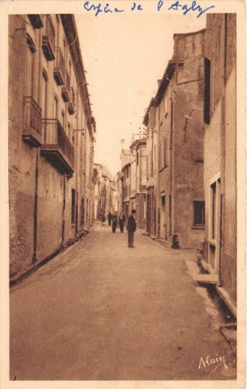 Carte postale ancienne Espira De L´AGLY Rue Du 4 Septembre