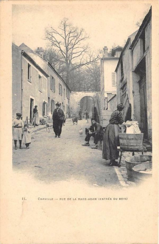 Carte postale ancienne Rue de la Mare-Adam (Entrée du bois) à Chaville