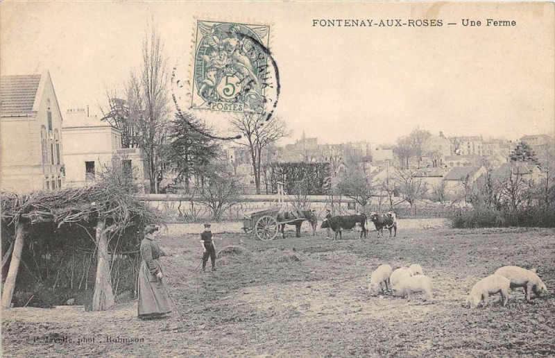 Carte postale ancienne Fontenay Aux Roses Une Ferme à Fontenay-aux-Roses