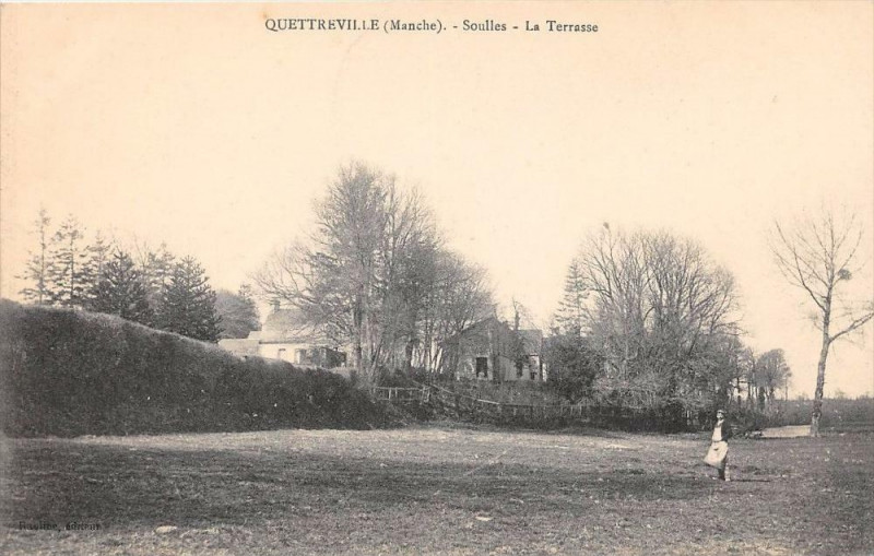 Carte postale ancienne Quetreville Soulles La Terrasse