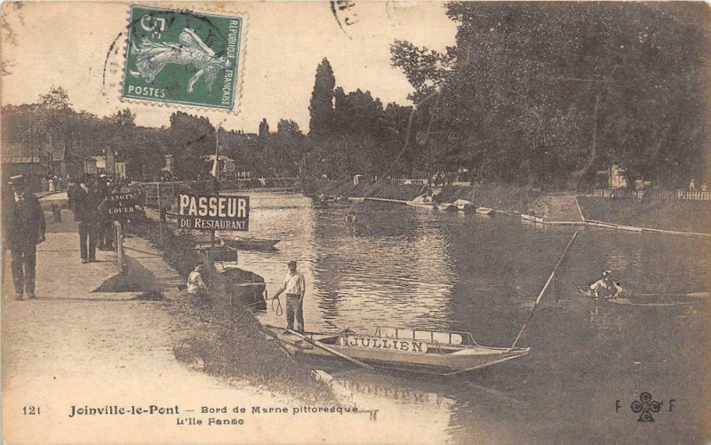 Carte postale ancienne Joinville Le Pont Bord De Marne Pittoresque L'Ile Fanac à Joinville-le-Pont