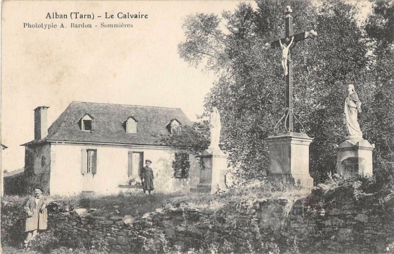 Carte postale ancienne Alban Le Calvaire à Alban