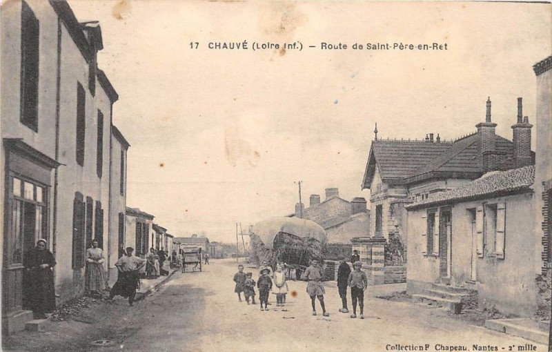 Carte postale ancienne Cauve Route De Saint Pere En Ret