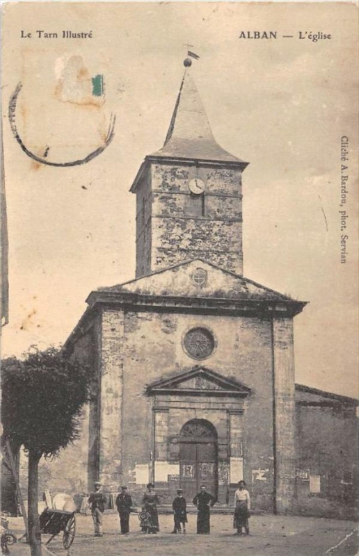 Carte postale ancienne Alban Eglise à Alban