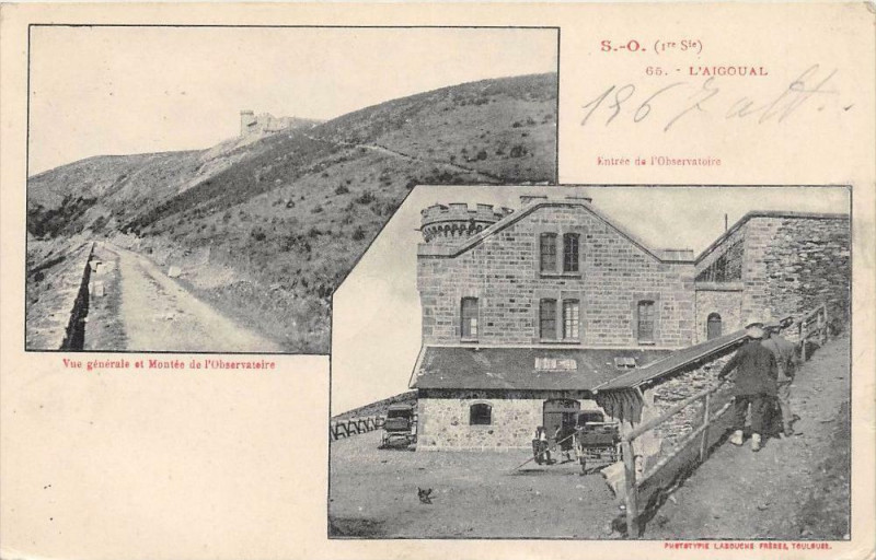 Carte postale ancienne L'Aigoual Entree De L'Observatoire