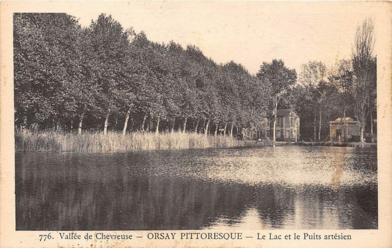 Carte postale ancienne Orsay Lac Et Puits Artesien à Orsay