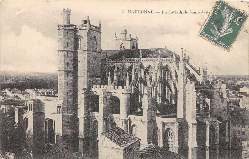 Carte postale ancienne Narbonne La Cathedrale Saint-Just à Narbonne