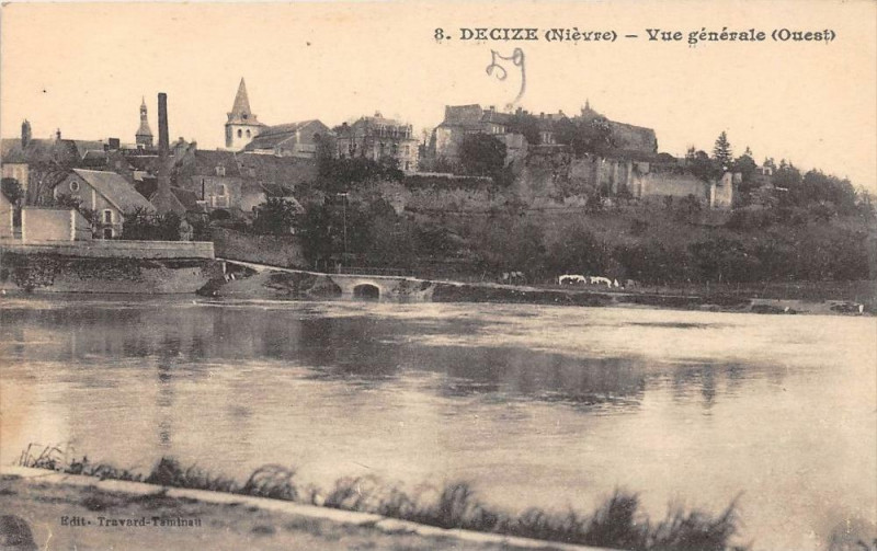 Carte postale ancienne Decize Vue Generale Ouest à Decize
