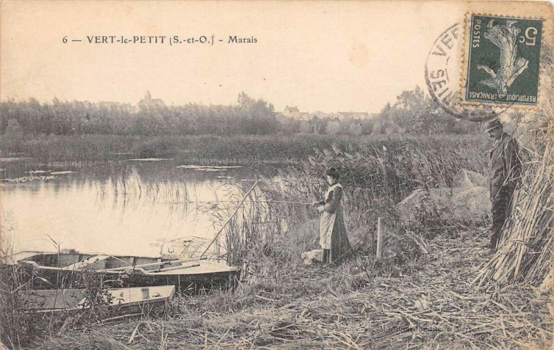 Carte postale ancienne Vert Le Petit Marais à Vert