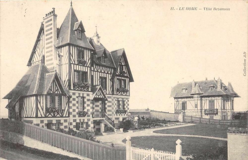 Carte postale ancienne Le Home Villa Bezanson au Hom