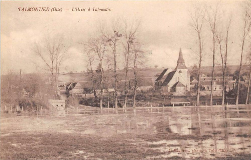 Carte postale ancienne Talmontier L'Hiver A Talmontier