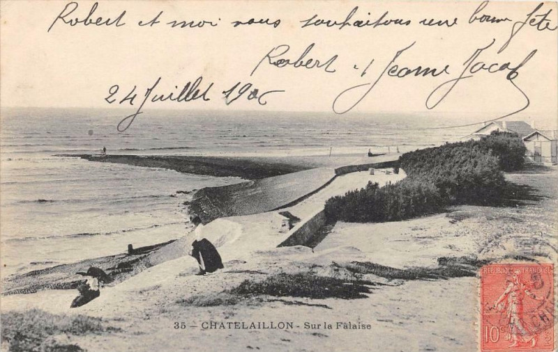 Carte postale ancienne Chatelaillon Sur La Falaise