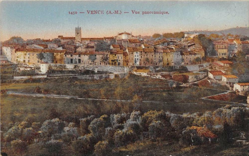 Carte postale ancienne Vence Vue Panoramique à Vence