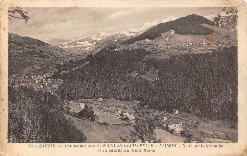 Carte postale ancienne Panorama De Saint Nicolas La Chapelle à La Chapelle
