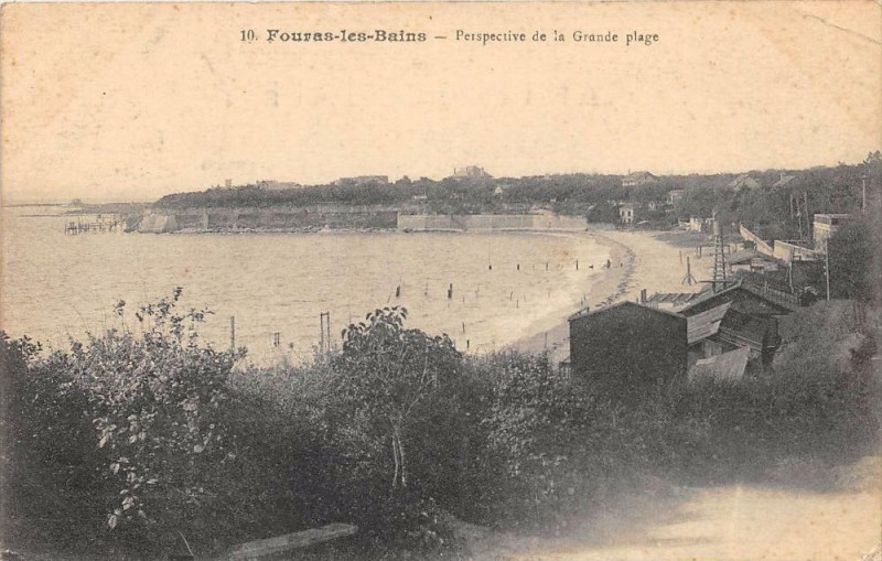 Carte postale ancienne Fouras Perspective De La Grande Plage à Fouras