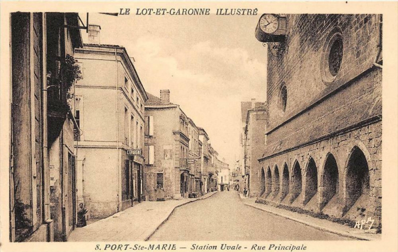 Carte postale ancienne Port Sainte Marie Rue Principale à Port-Sainte-Marie