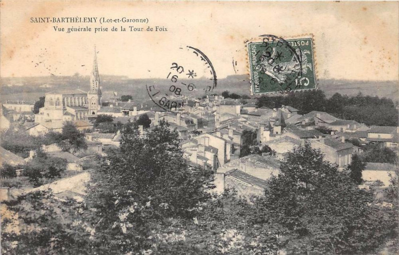 Carte postale ancienne Saint Barthelemy Vue Generale Prise De La Tour De Foix