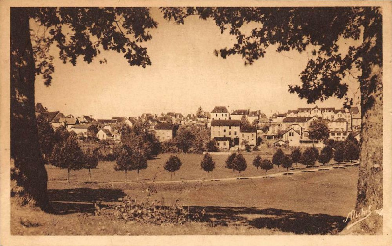 Carte postale ancienne Neuvic D'Ussel Vue Generale à Neuvic