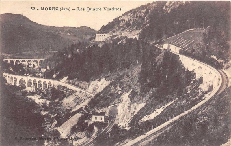 Carte postale ancienne Morez Les Quatre Viaducs