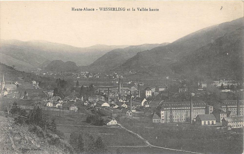 Carte postale ancienne Wesserling Et La Vallee Haute