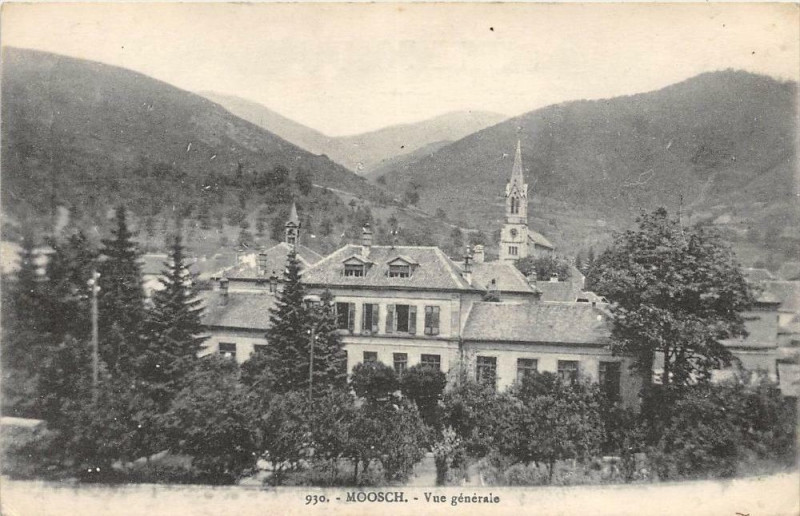 Carte postale ancienne Moosch Vue Generale à Moosch