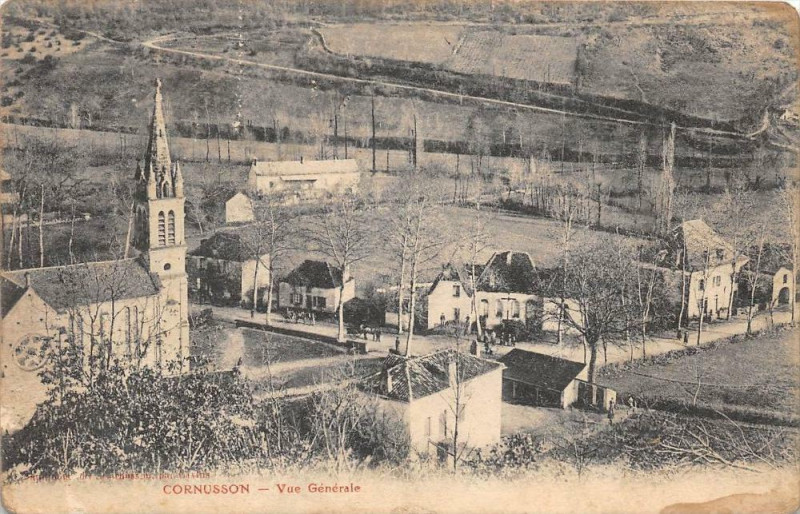 Carte postale ancienne Cornusson Vue Generale