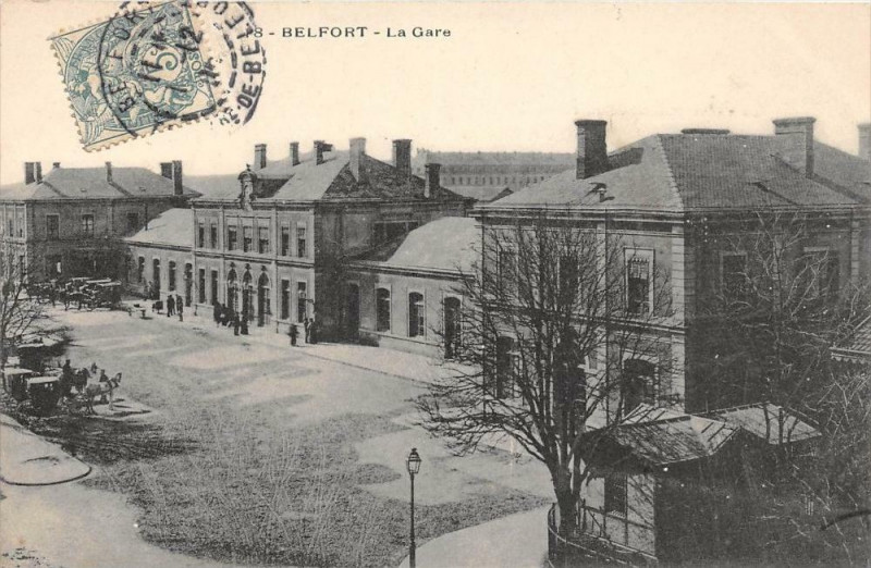 Carte postale ancienne Belfort La Gare à Belfort